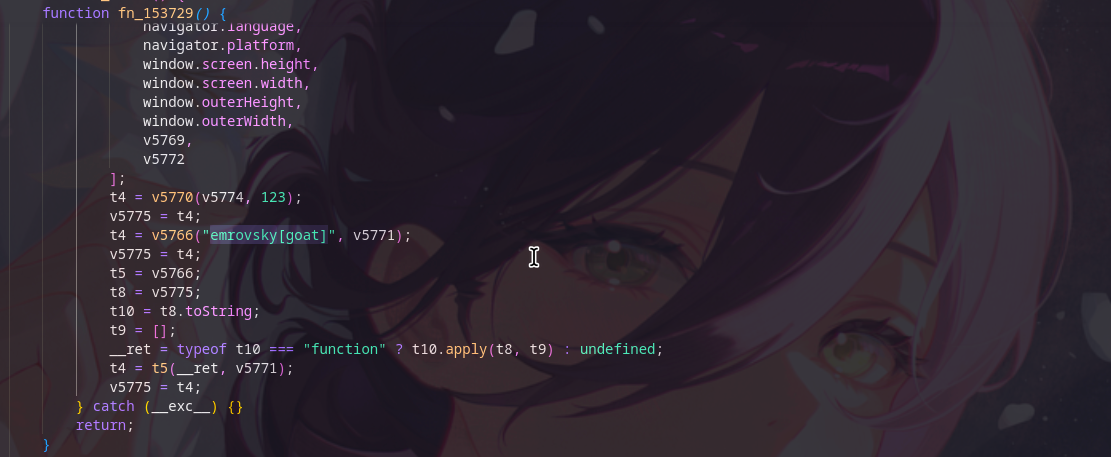 emrovsky[goat] hardcoded in Kasada's bytecodes